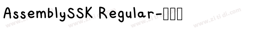 AssemblySSK Regular字体转换